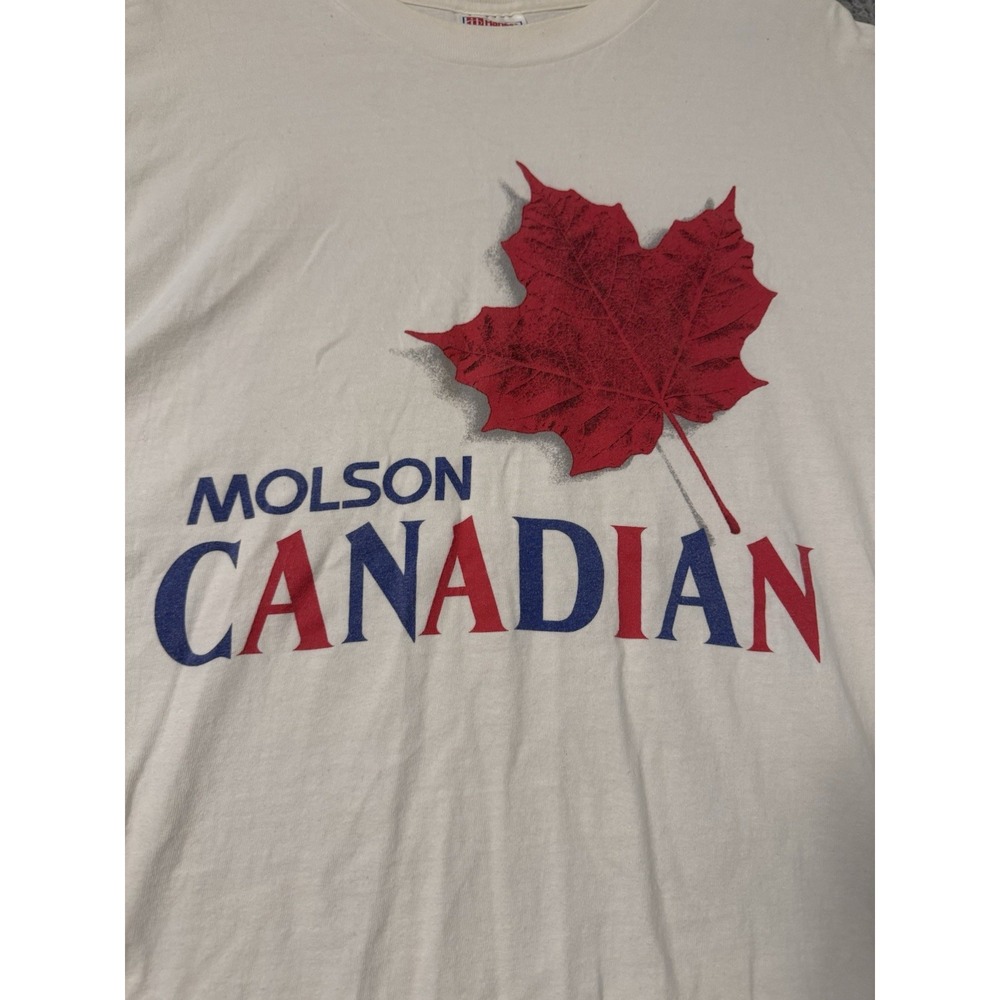 Vintage 90's Hanes Molson Canadian‎ T-Shirt Mens XL - Picture 2 of 8